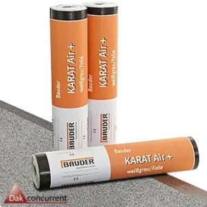 Bauderkarat Air+.Luchtzuiverende dakbedekking.cool roof.plat dak renovatie.wit bitumen.dakbaan