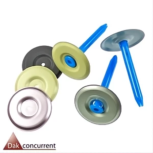 Inductiebevestiging voor staal.boorpuntschroef.drukverdeelplaat